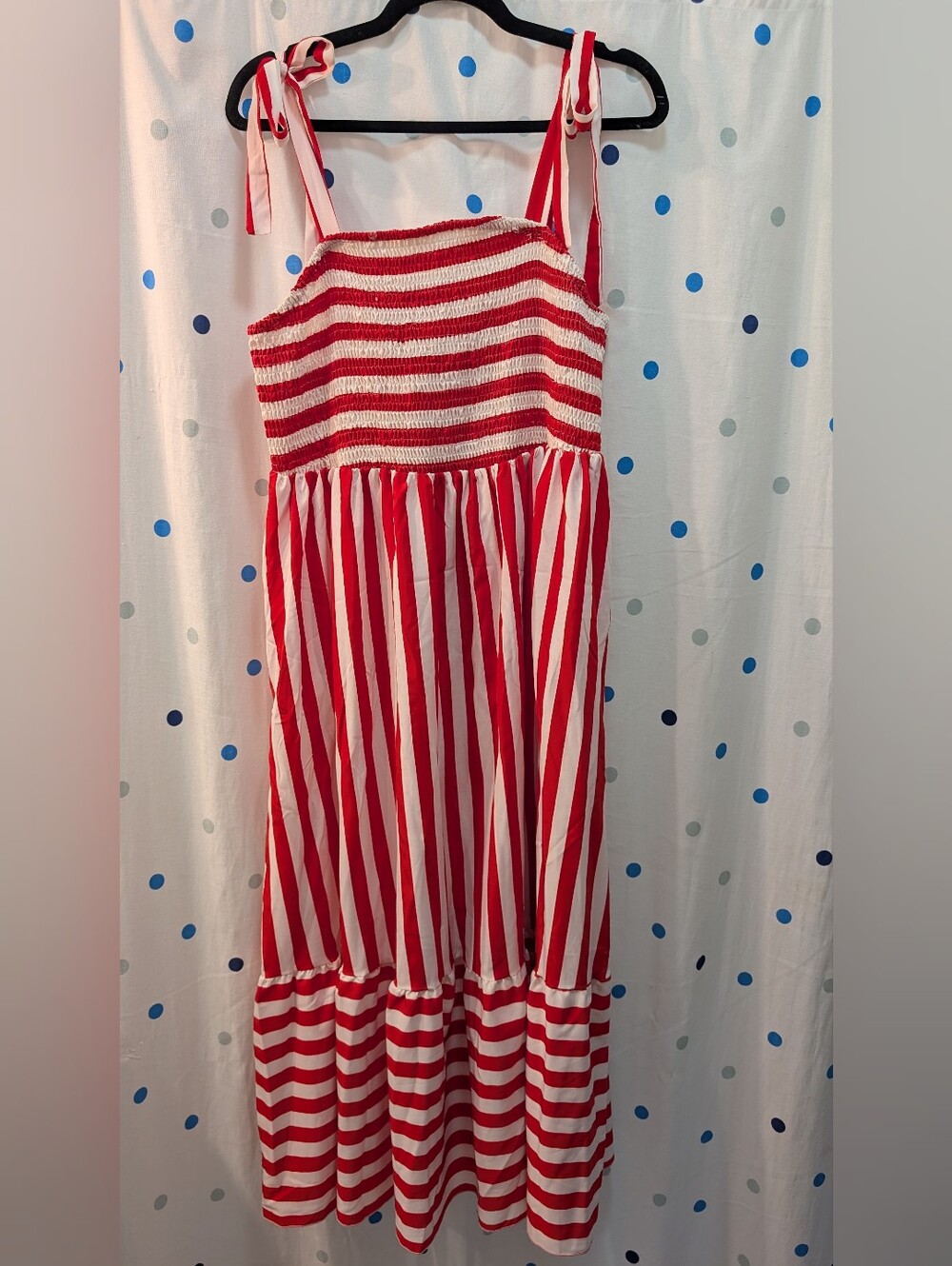 Red and White Striped Sun Dress